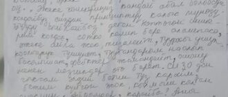 фрагмента письма Канышай Мамыркуловой