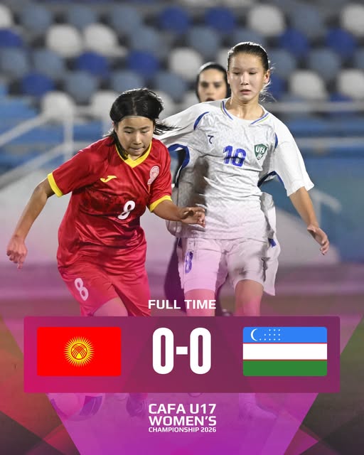 Женская сборная Кыргызстана по футболу (U-17) сыграла вничью с Узбекистаном —