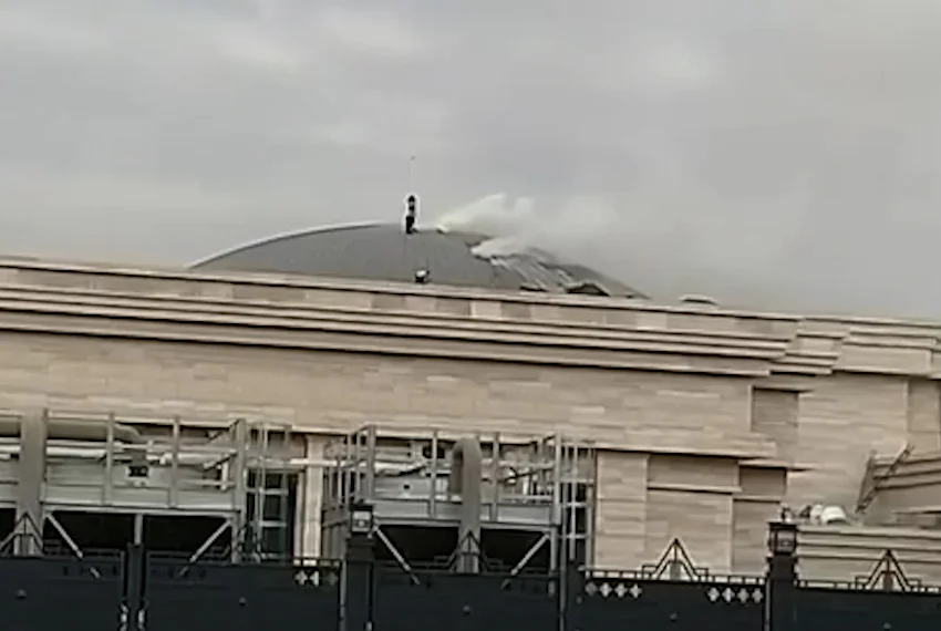 В «Ырыс Ордо» полностью ликвидировали задымление на крыше 